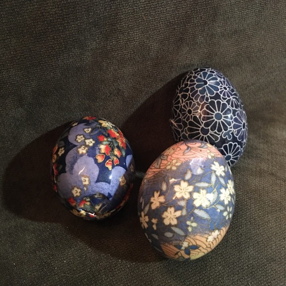 Set 3 decorative eggs - Picture 4 of 4